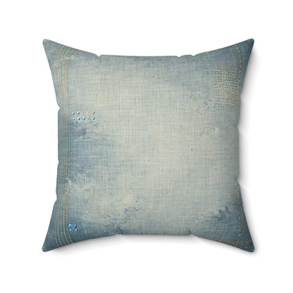 Blue Denmin Square Pillow