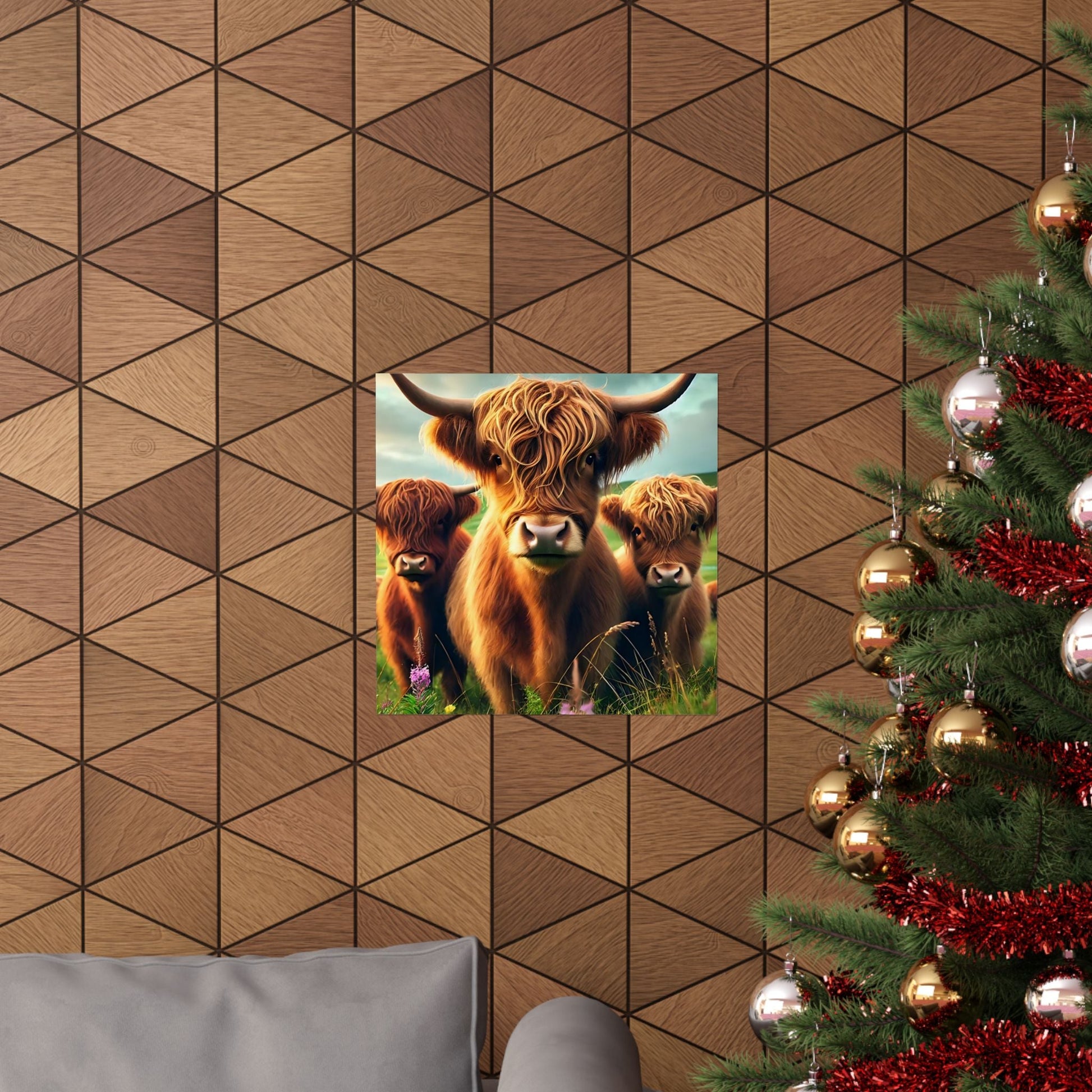 Highland Cow Matte Vertical Posters