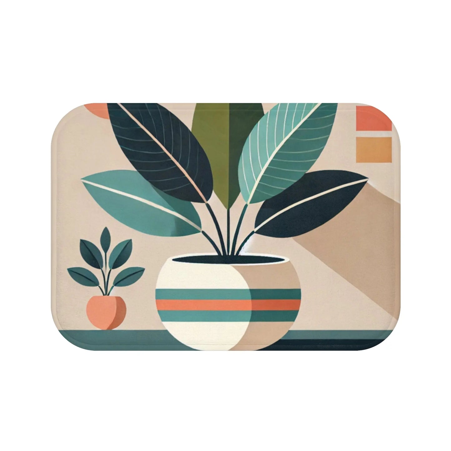 Modern Botanical Bath Mat