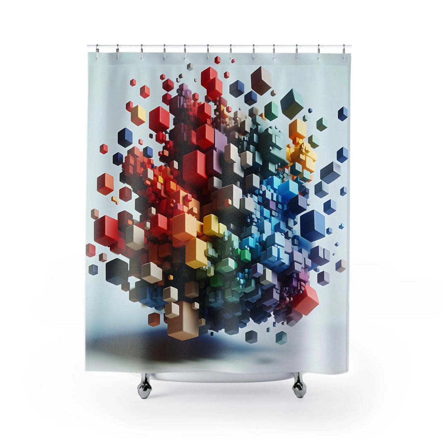 Colorful Tech Explosion Shower Curtain