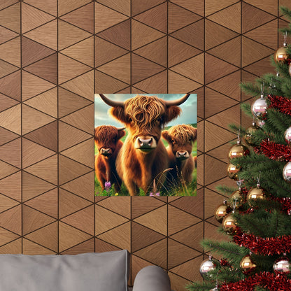Highland Cow Matte Vertical Posters