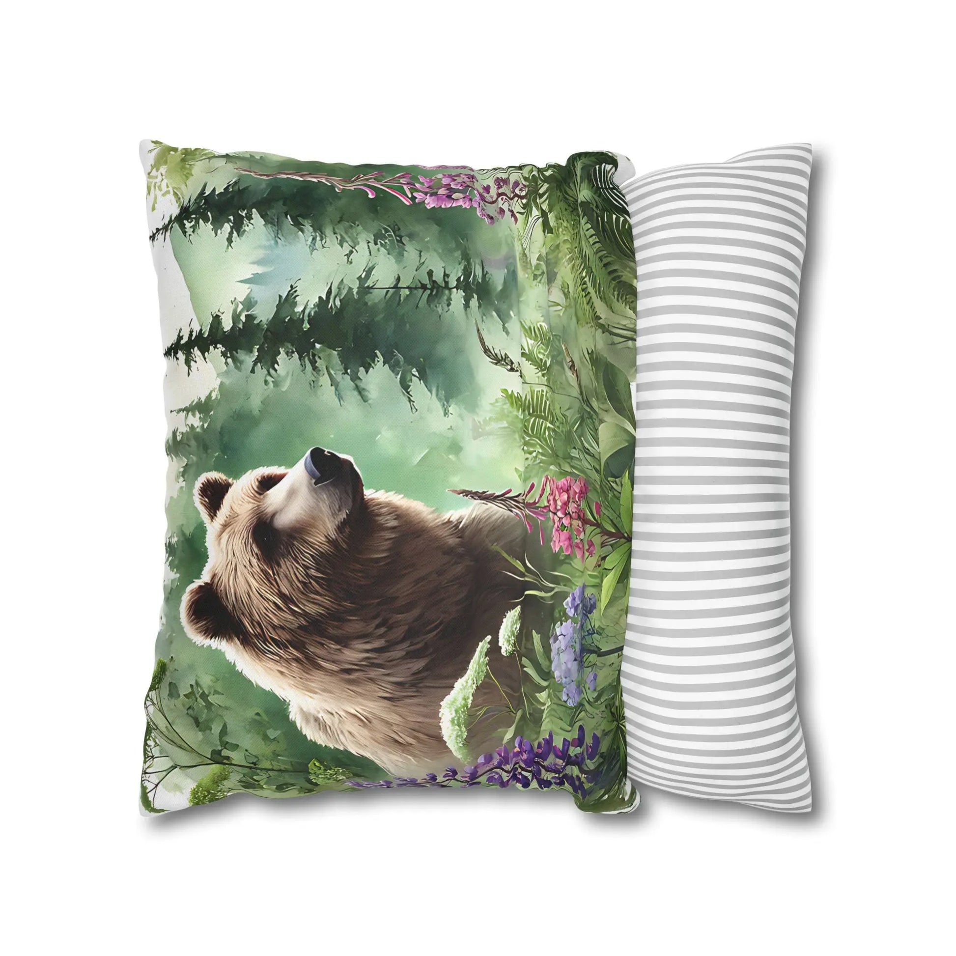 Bear Forest Decor Pillowcase