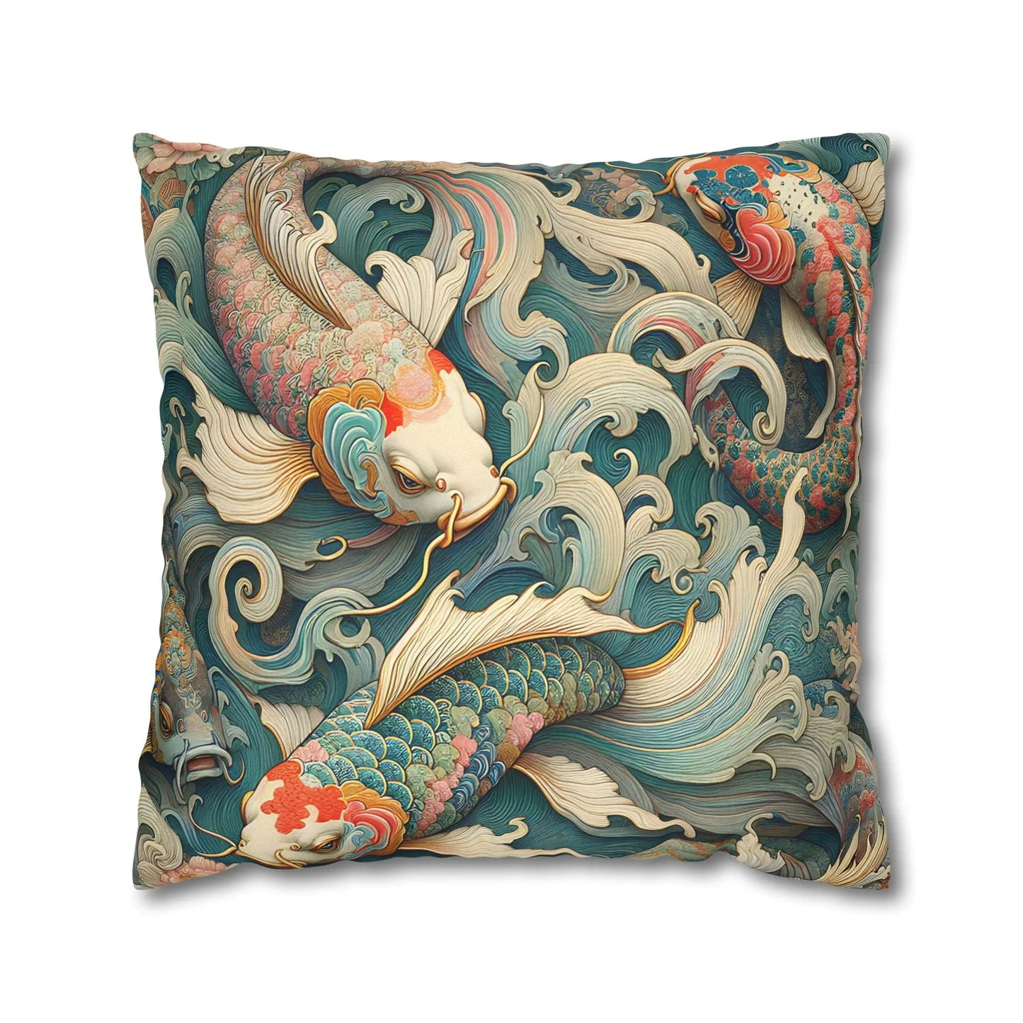 Beautiful Japanese Koi Fish Pillowcase