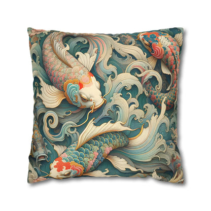 Beautiful Japanese Koi Fish Pillowcase