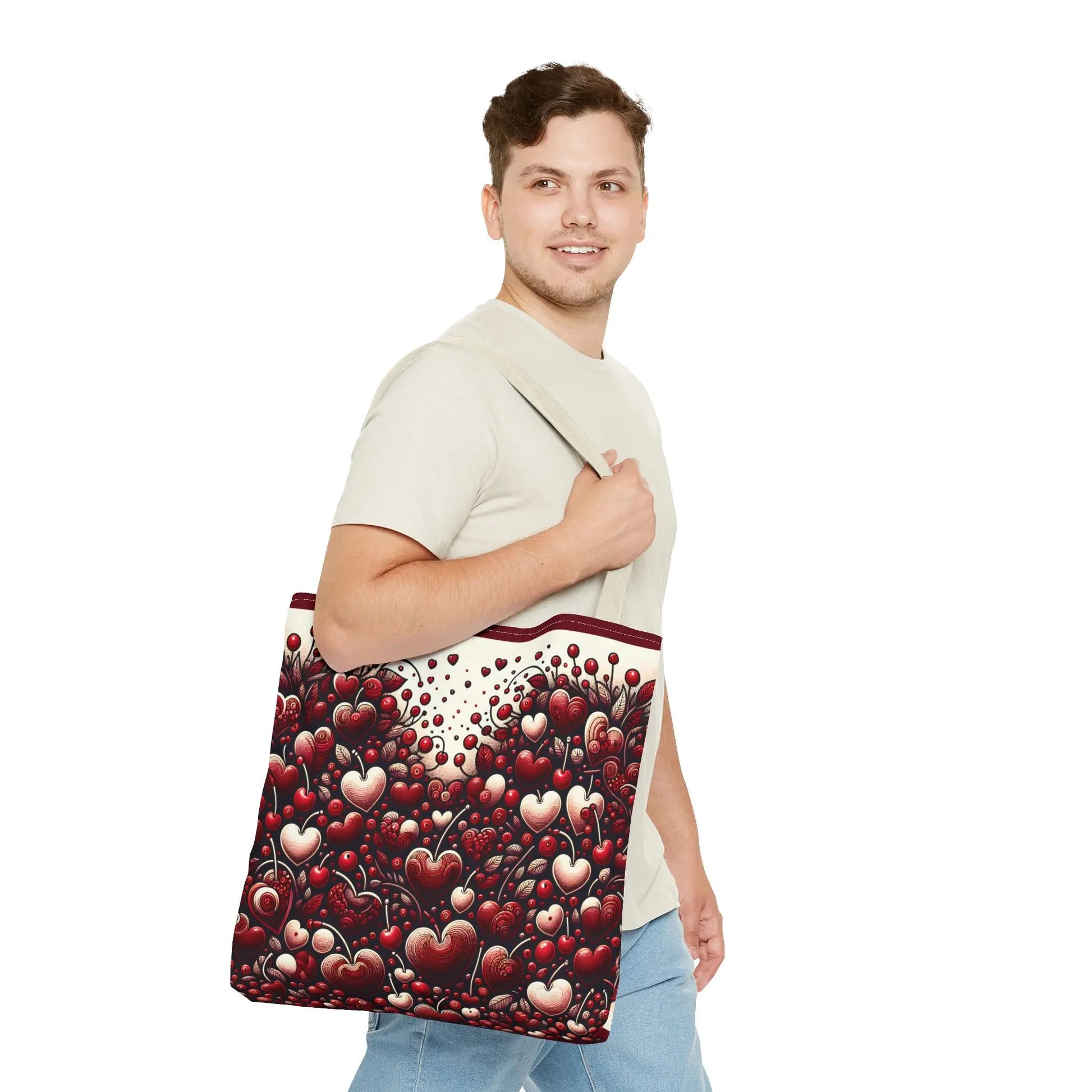 Cherry Hearts Tote Bag
