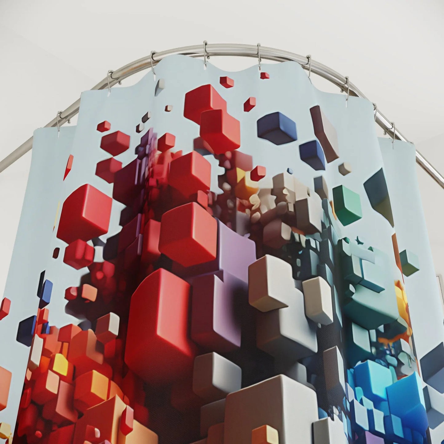 Colorful Tech Explosion Shower Curtain
