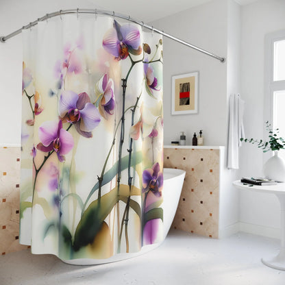 Orchid Flower Shower Curtain