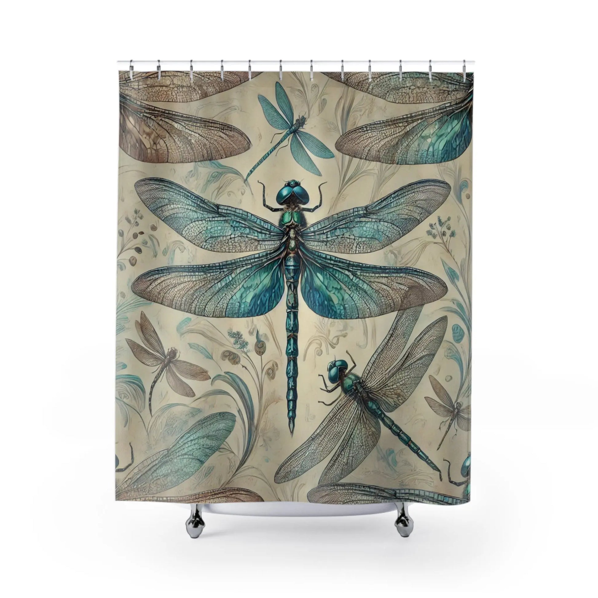Elegant Dragonfly Shower Curtain