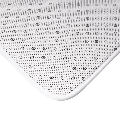 Artistic Floral Wave Bath Mat