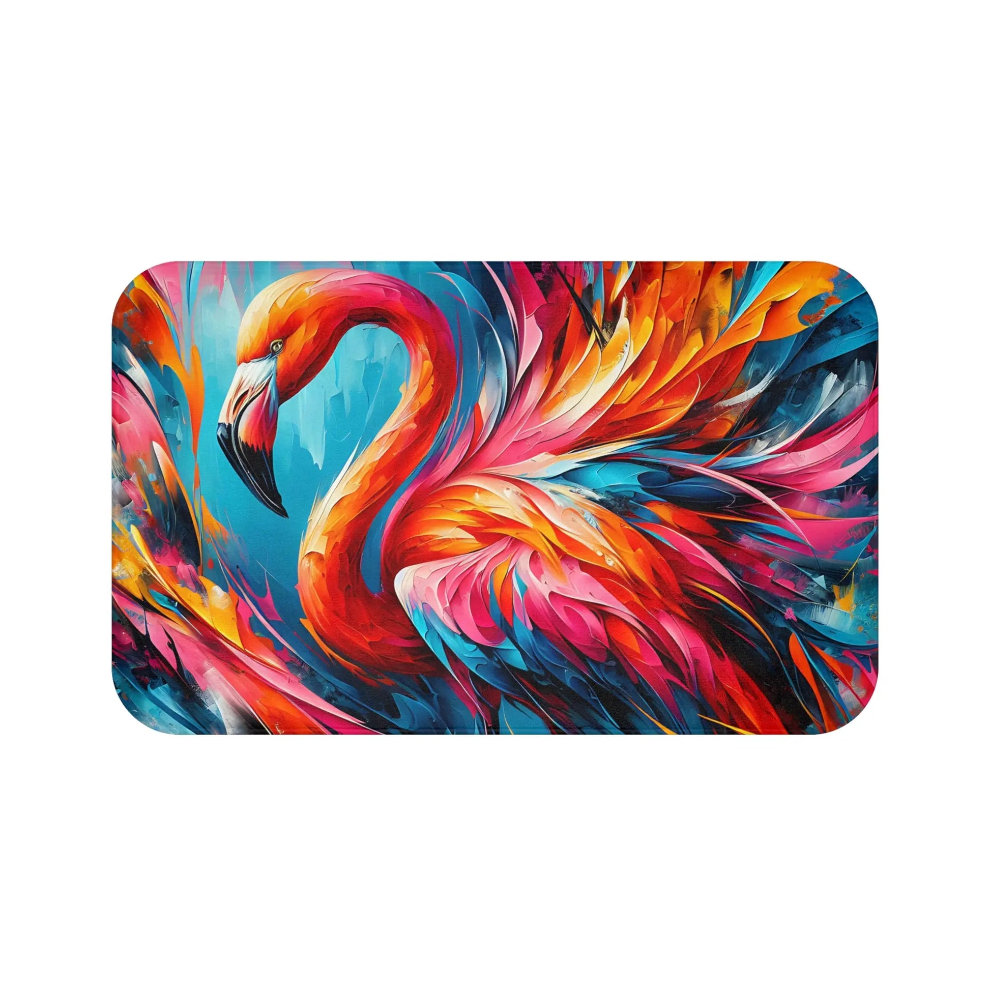 Tropical Flamingo Bath Mat