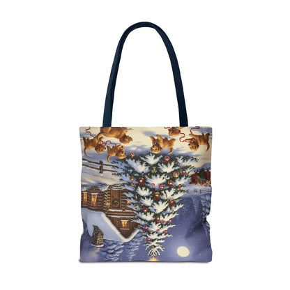 Christmas Cute Puppies Tote Bag