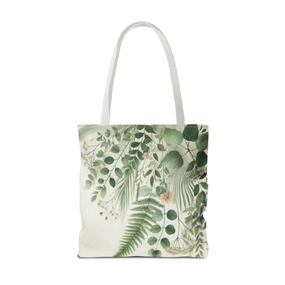 Green Botanical Ferns and Eucalyptus Tote Bag