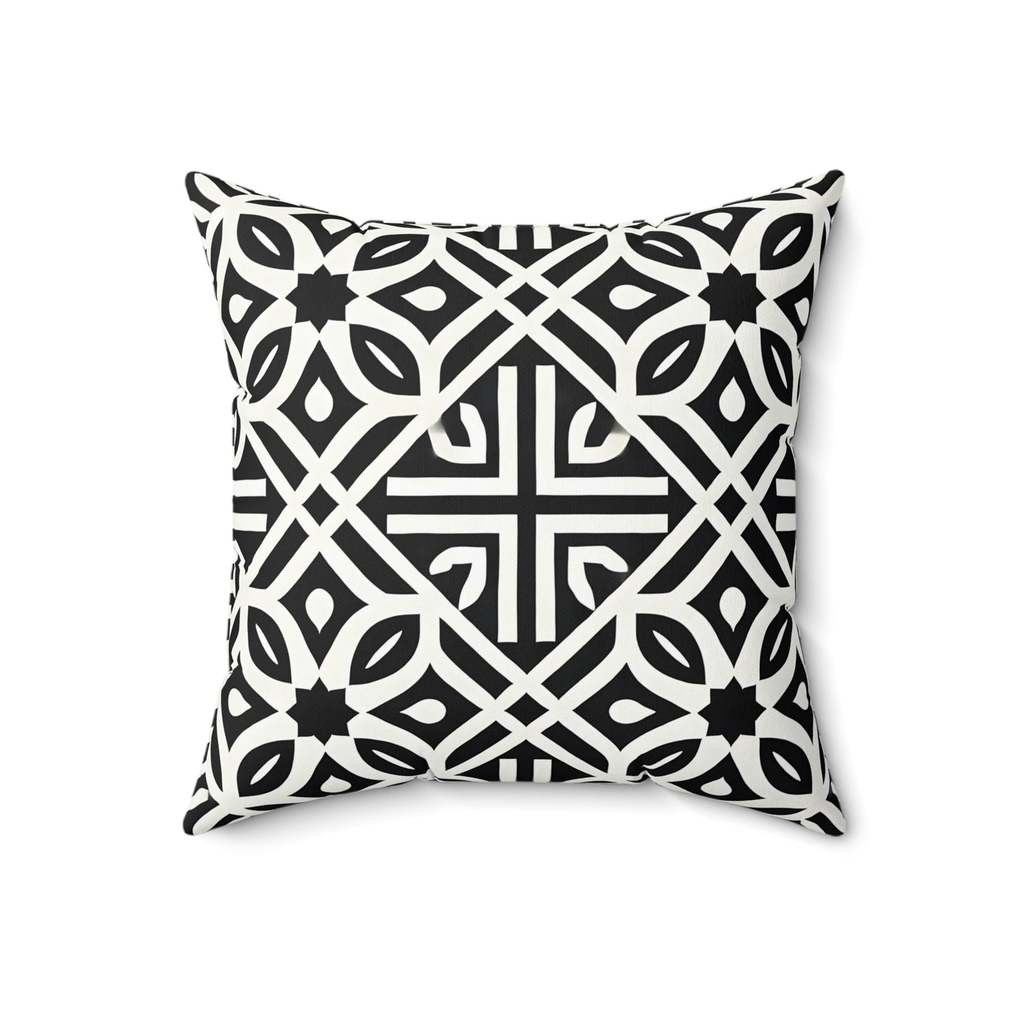 Modern Black and White Throw Pillow