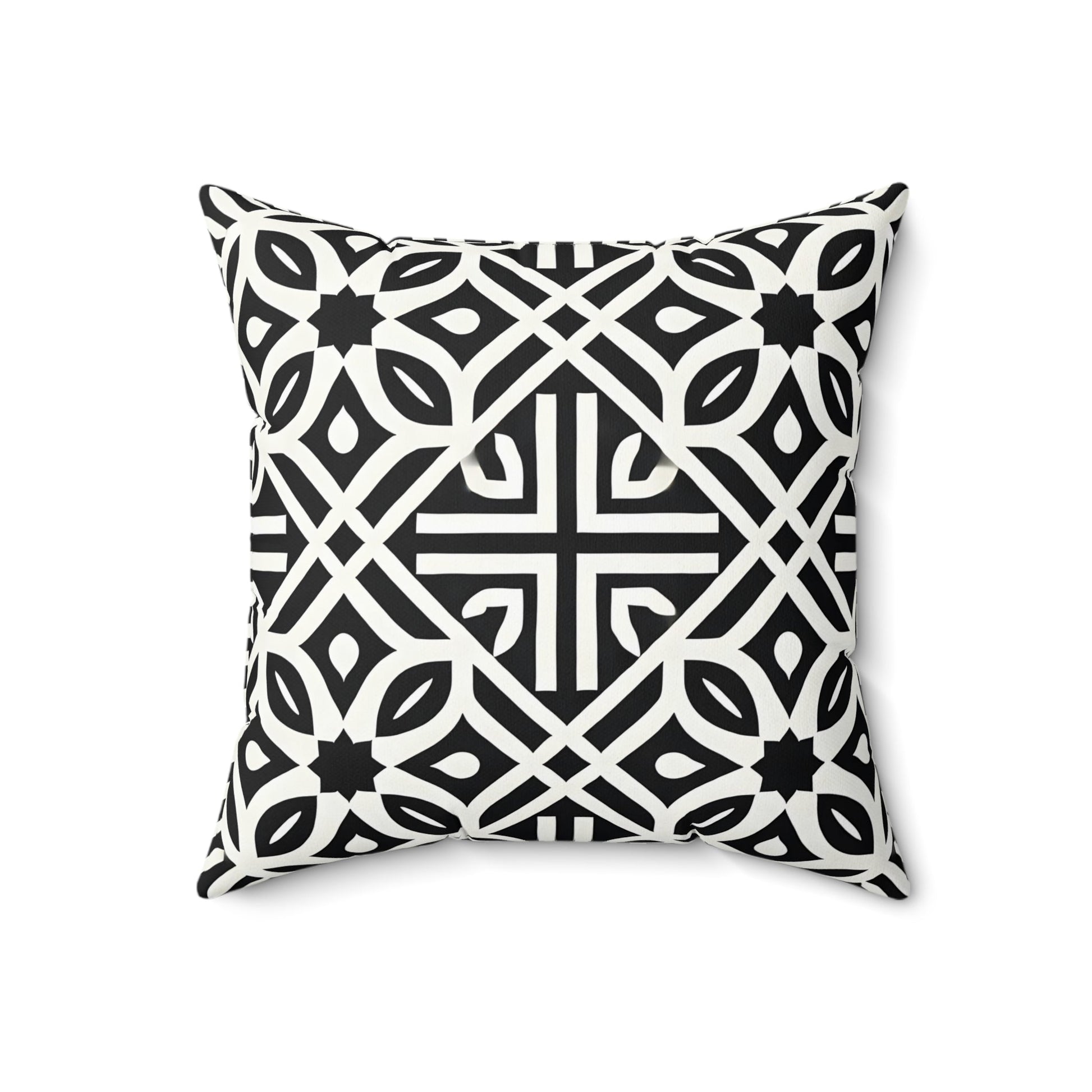 Modern Black and White Throw Pillow