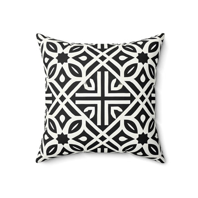 Modern Black and White Throw Pillow