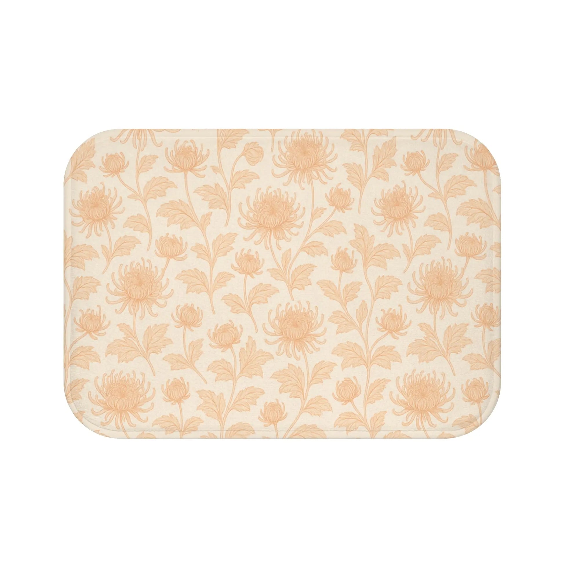 Peach Floral Bath Mat