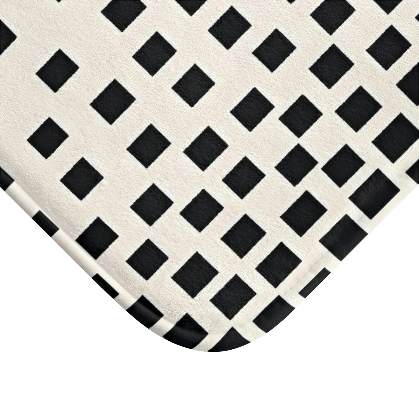 Modern Black and White Bath Mat