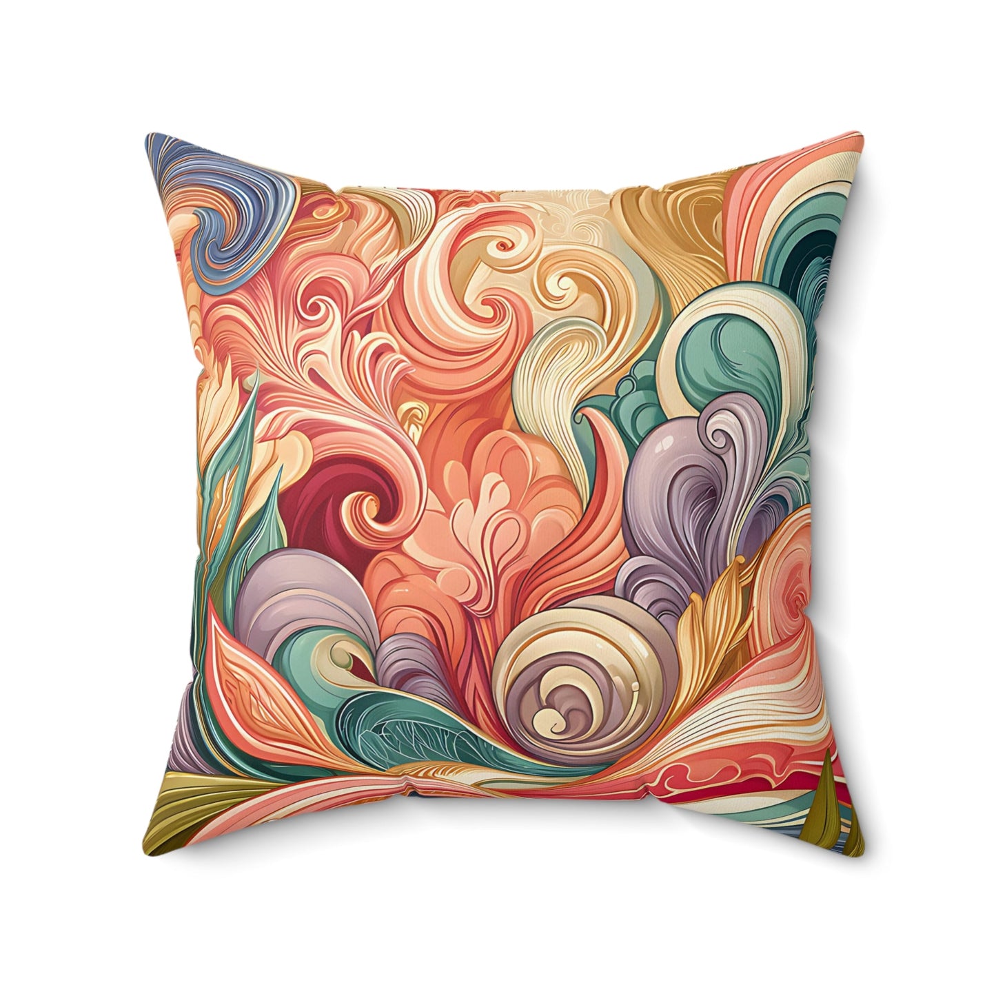 Swirling Cloud Spun Polyester Square Pillow