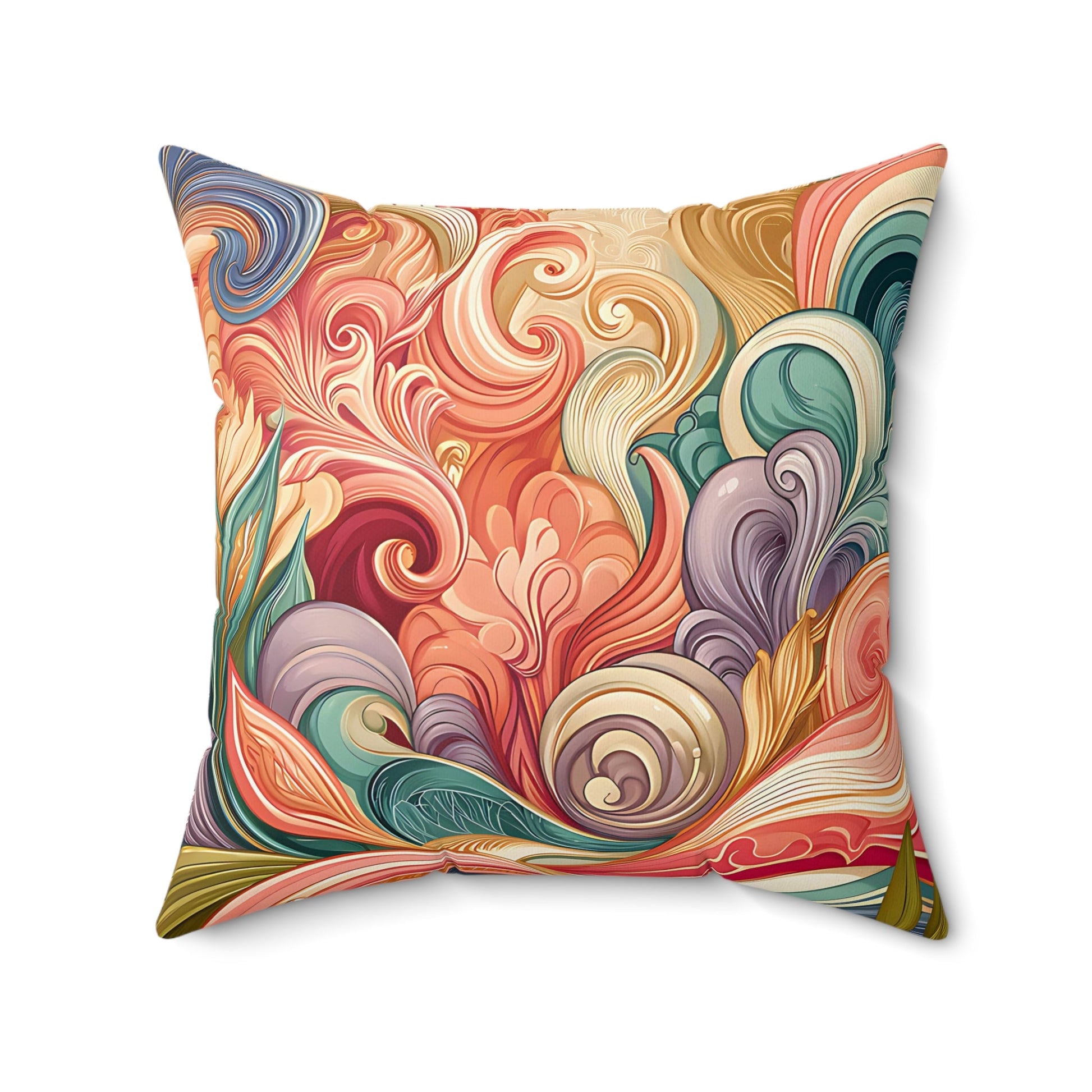 Swirling Cloud Spun Polyester Square Pillow