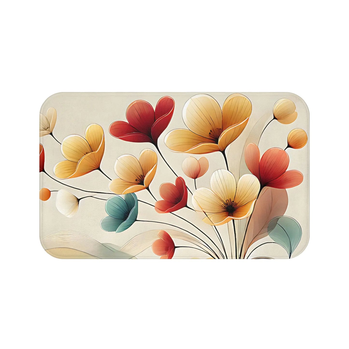 Floral Bathroom Mat