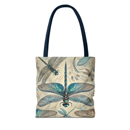 Blue Dragonfly Illustration Tote Bag