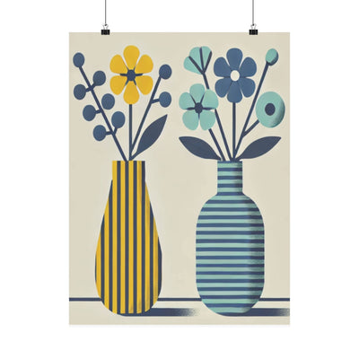 Botanical Flower Vases Art Prints