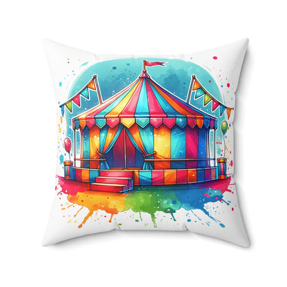 Colorful Circus Tent Decorative Pillow