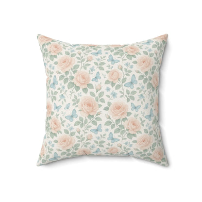 Floral Butterfly Decor Pillow
