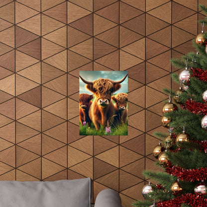 Highland Cow Matte Vertical Posters