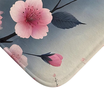 Cherry Blossom Mountain Bath Mat