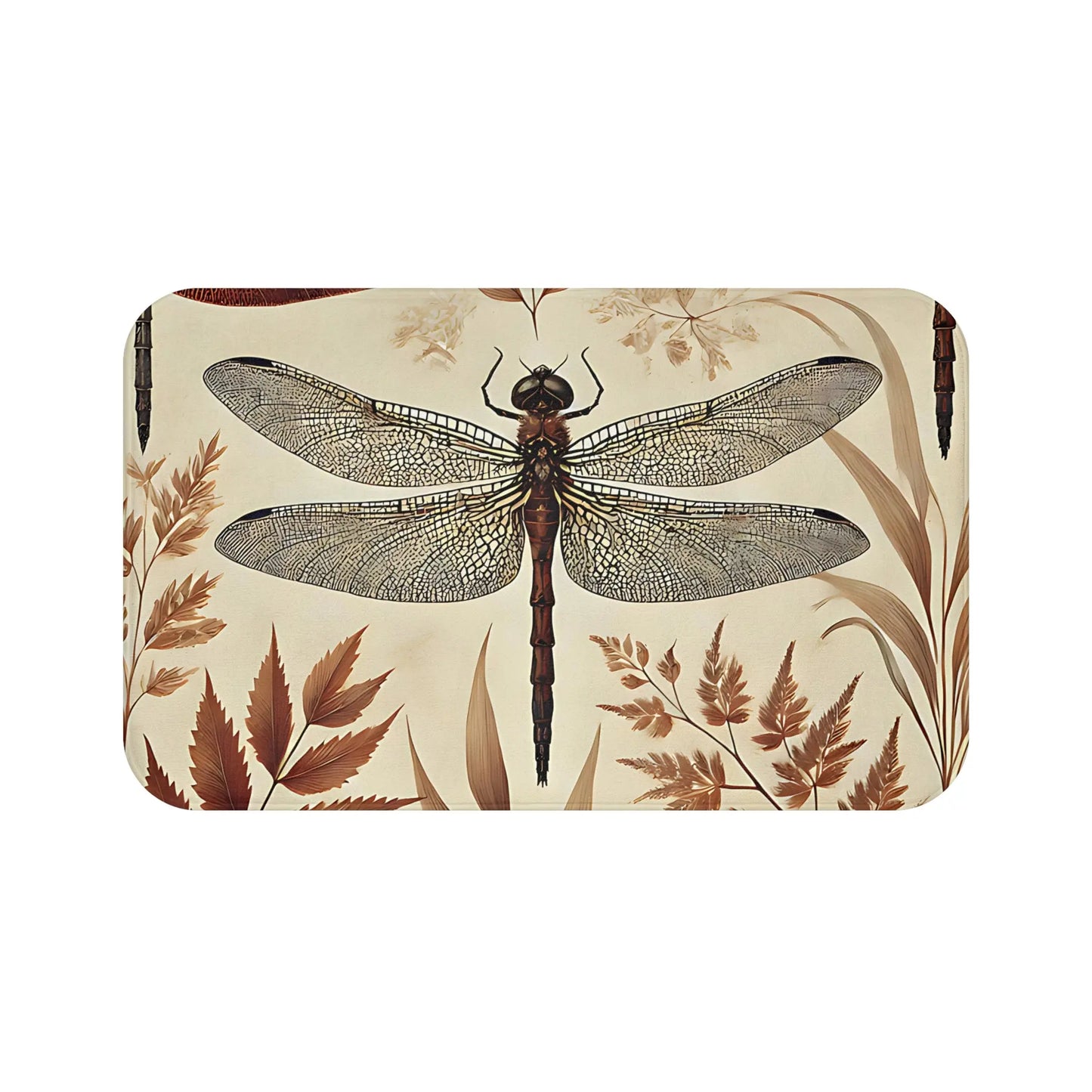 Elegant Dragonfly Bath Mat
