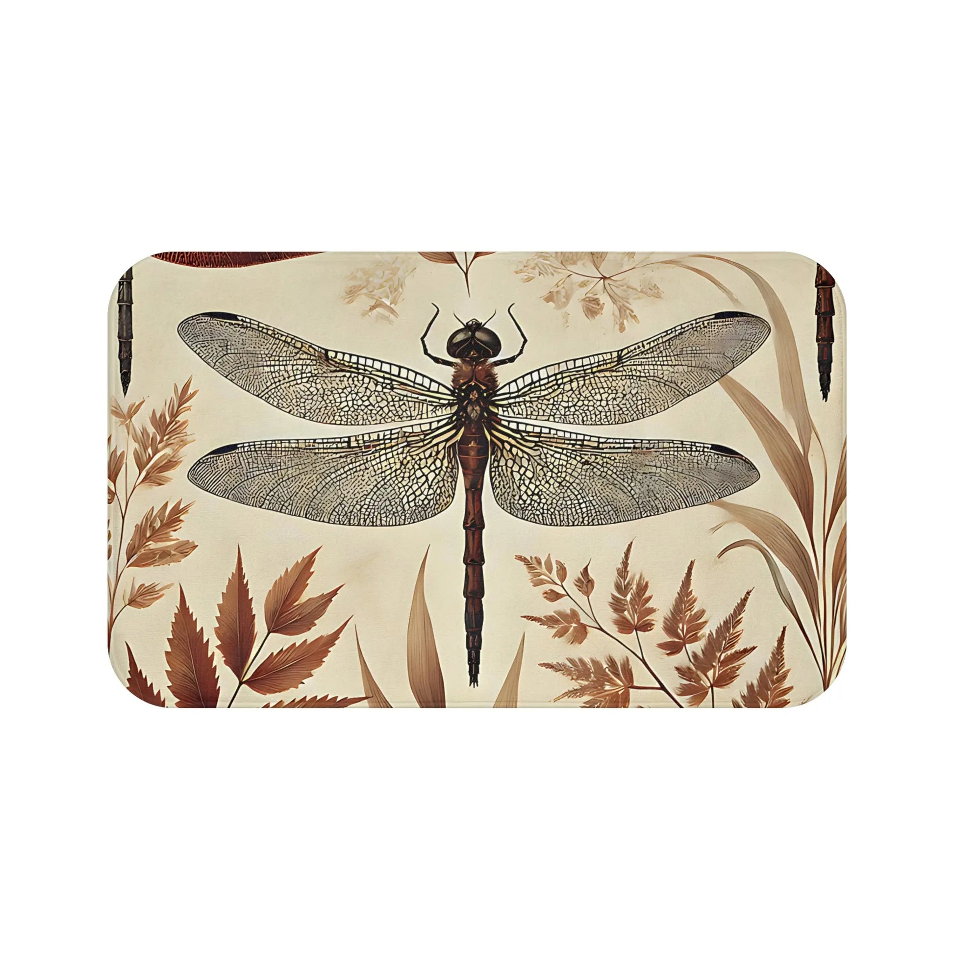 Elegant Dragonfly Bath Mat