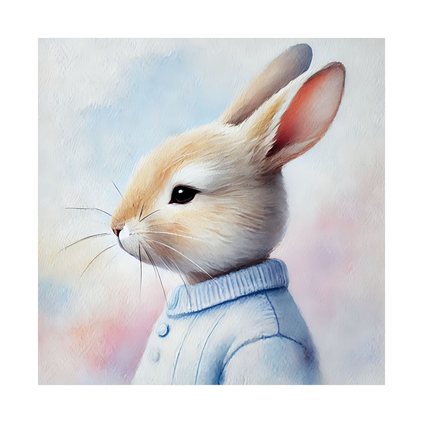 Adorable Bunny Art Print // Whimsical Home Decor // Bedroom...