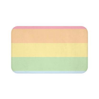 Pastel Striped Bath Mat