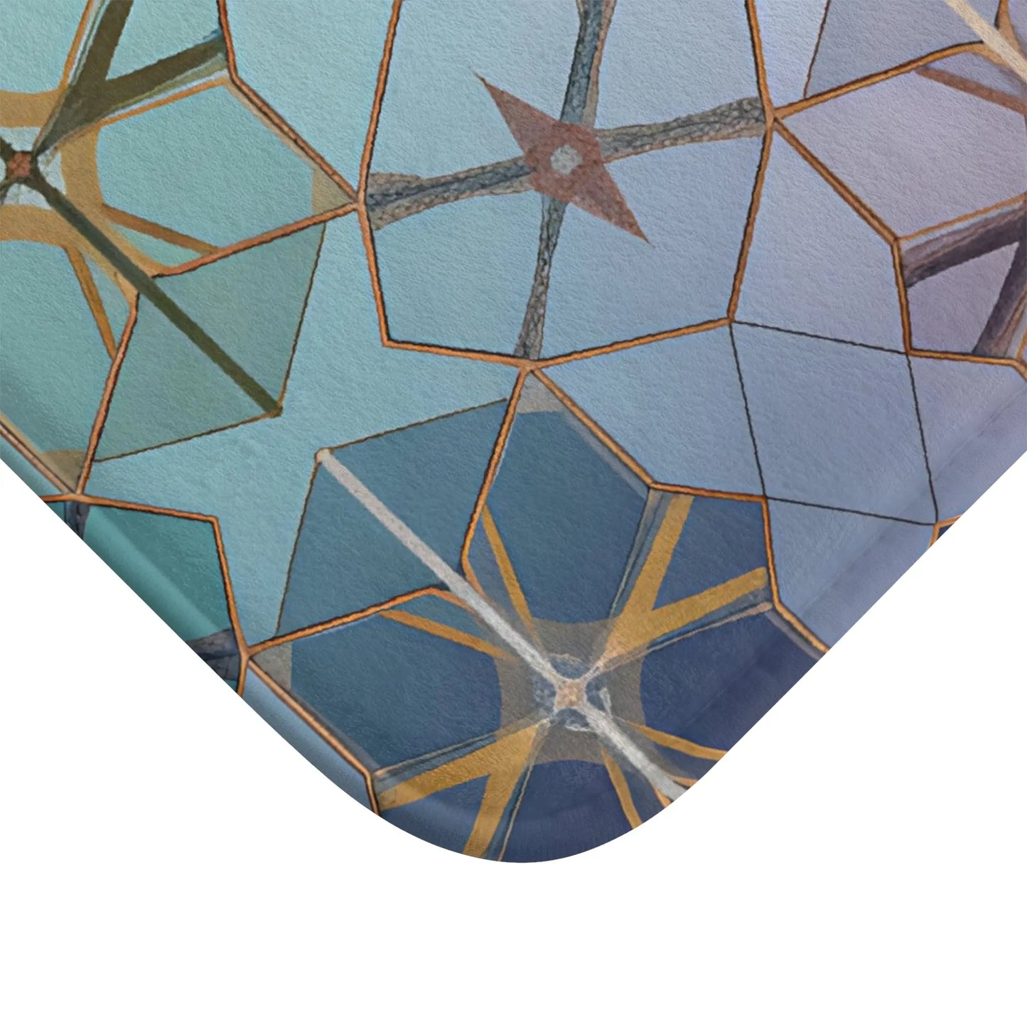 Geometric Moroccan Tile Bath Mat