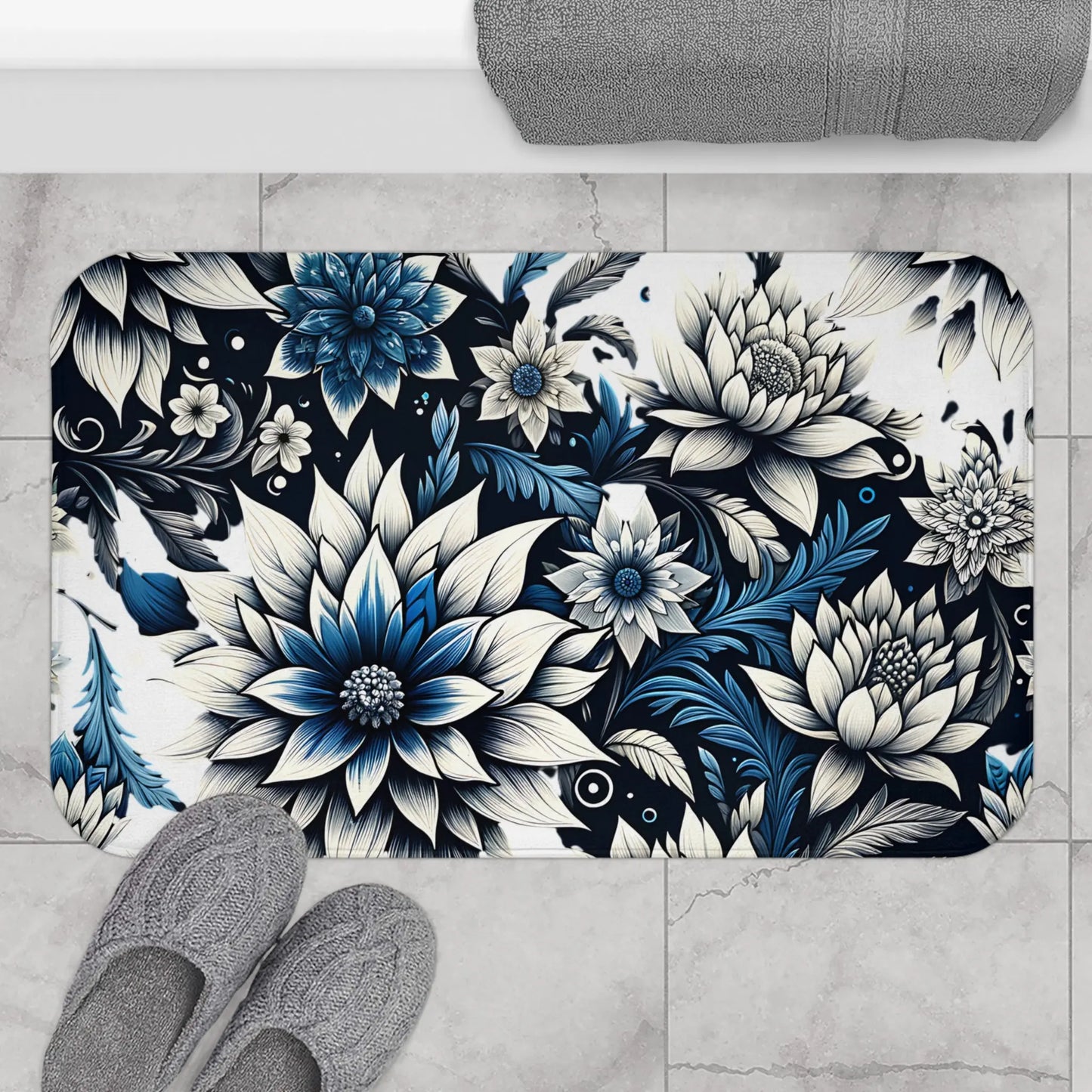 Floral Elegance Bath Mat