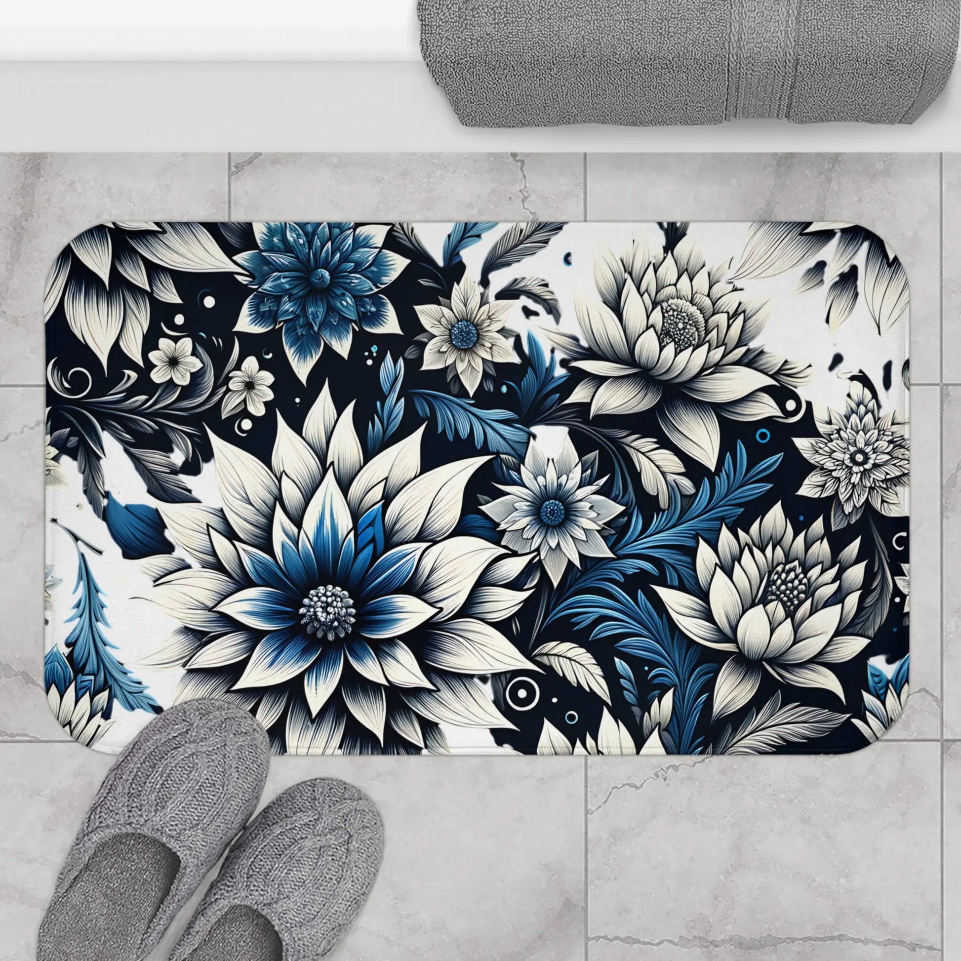 Floral Elegance Bath Mat