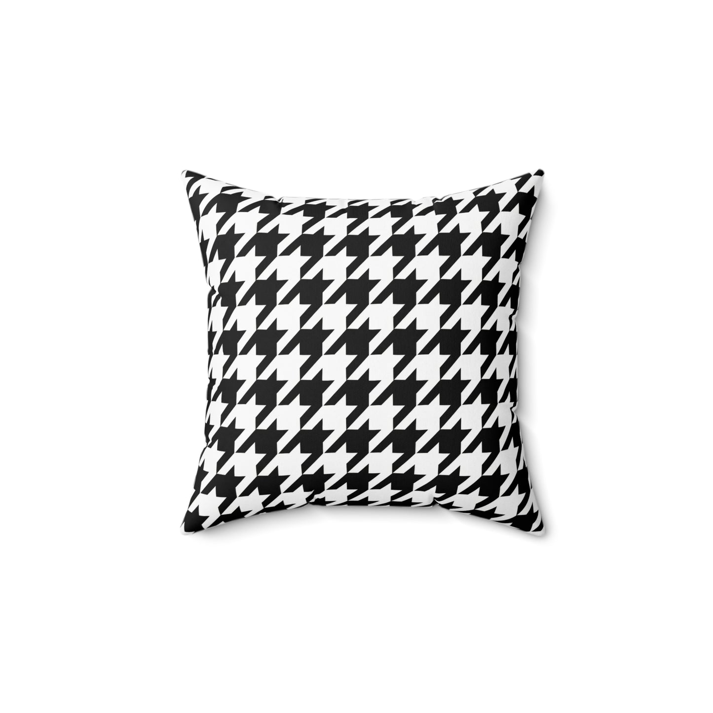 Houndstooth Black & White Decorative Pillow2