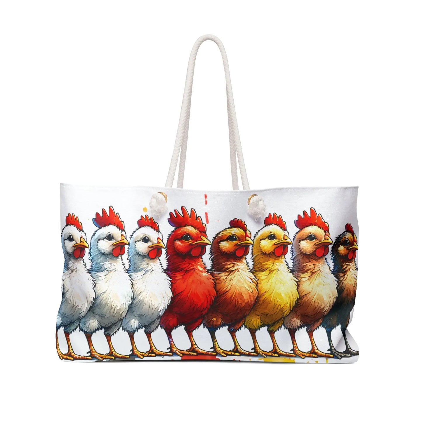 Colorful Chicken Weekender Bag