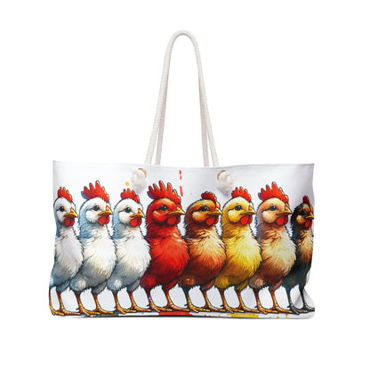 Colorful Chicken Weekender Bag