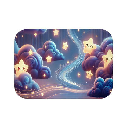Whimsical Starry Sky Bath Mat
