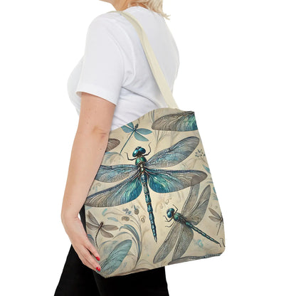 Blue Dragonfly Illustration Tote Bag