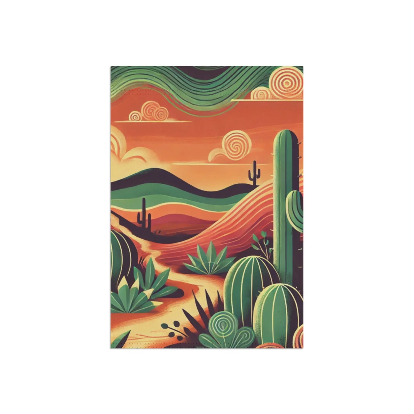 Desert Oasis Garden Flag