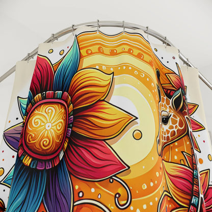 Bohemian Giraffe Shower Curtain