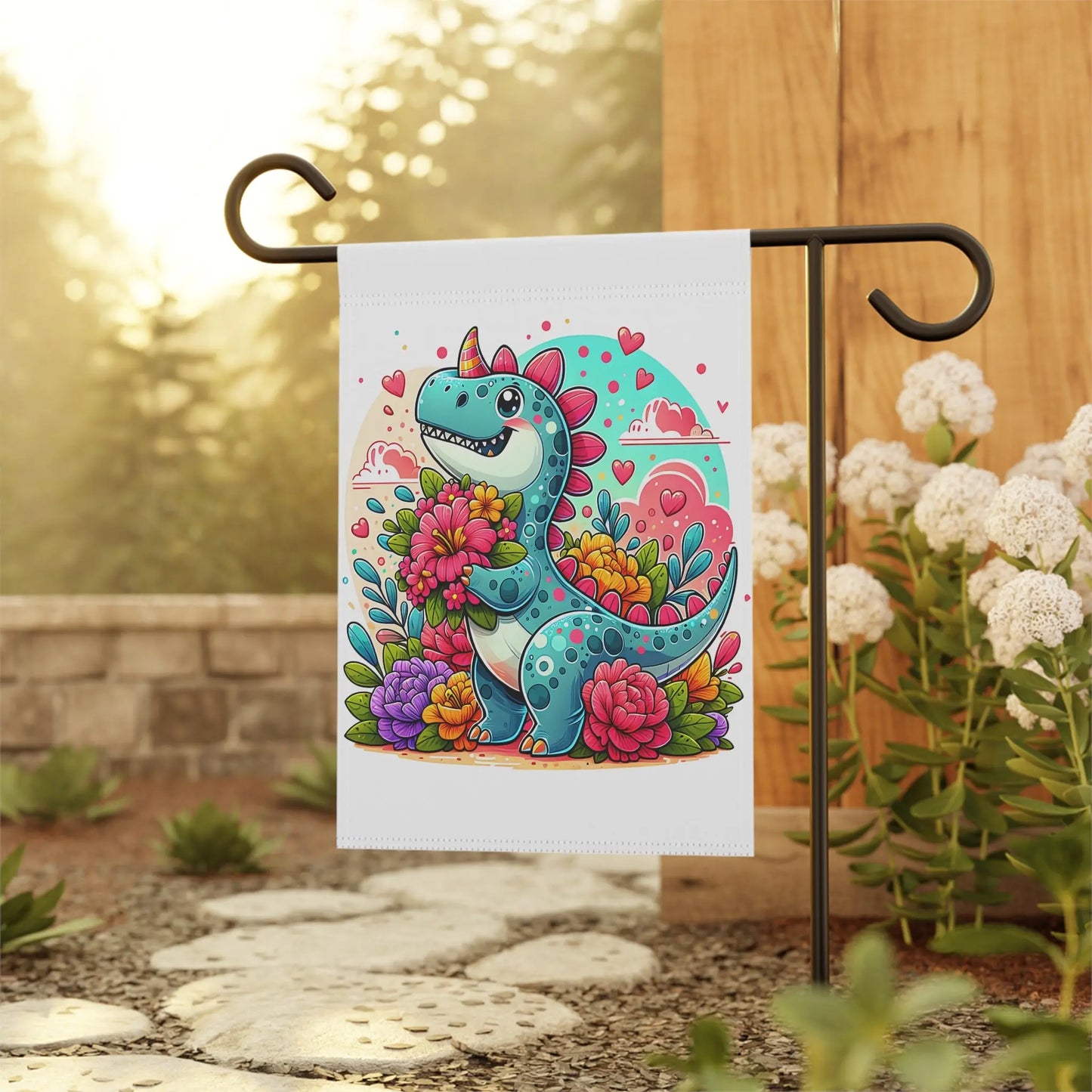 Whimsical Dino Garden Banner
