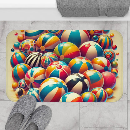 Colorful Beach Ball Bath Mat