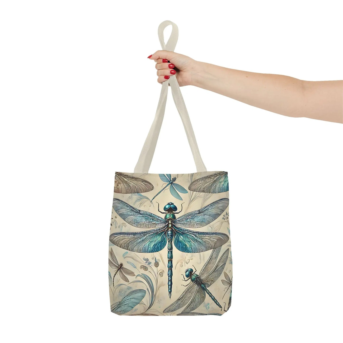 Blue Dragonfly Illustration Tote Bag