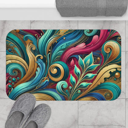 Bohemian Swirl Bath Mat