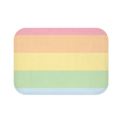 Pastel Striped Bath Mat