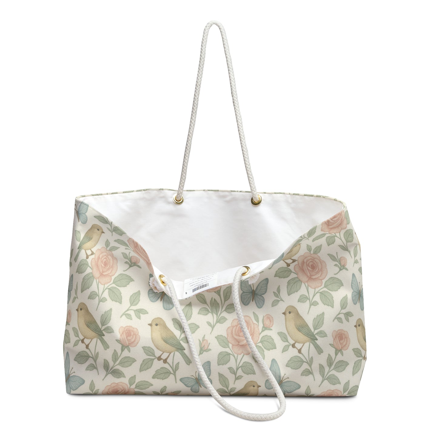 Vintage Birds and Roses Weekender Bag